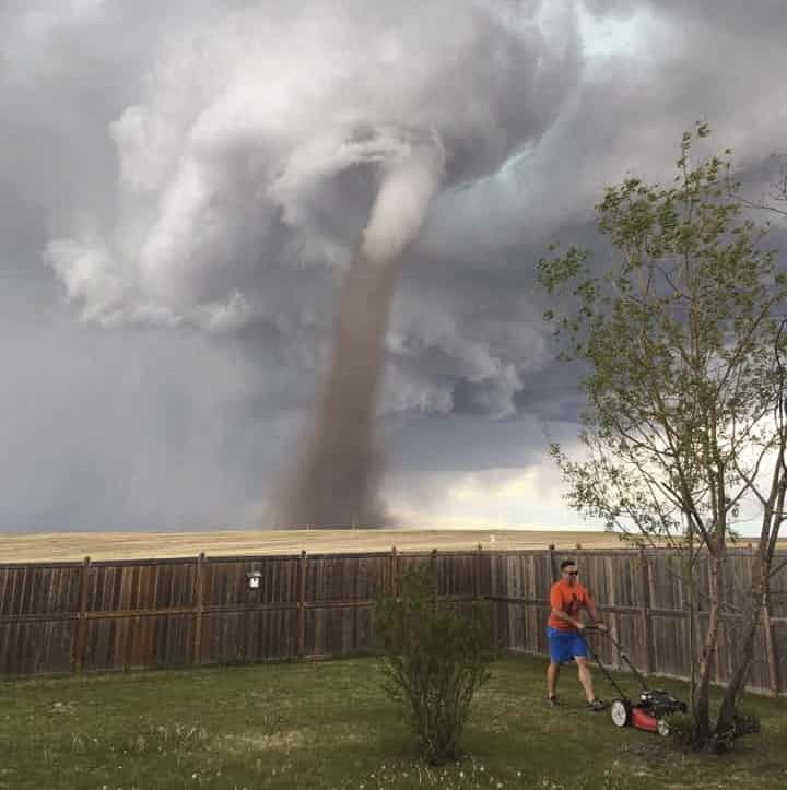 Lawnmower Hurricane meme template