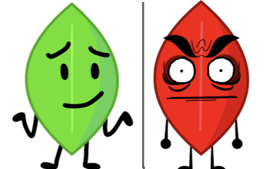 Leafy vs Evil Leafy meme template