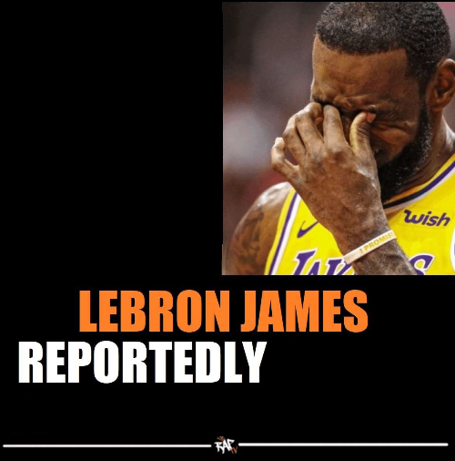 Plantilla de meme lebron james reportedly