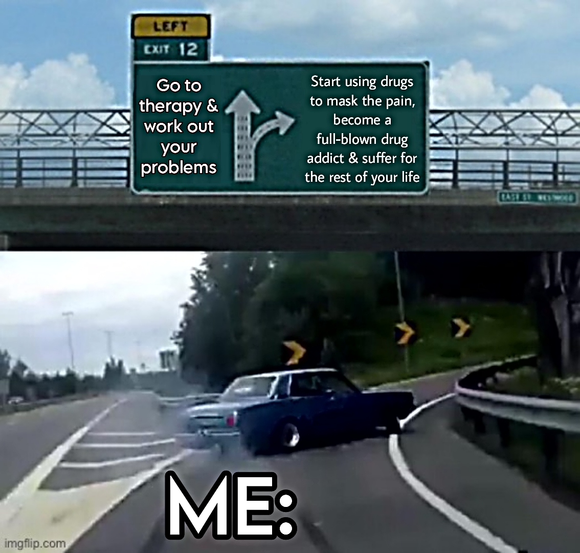Plantilla de meme Left exit 12 off Ramp Meme