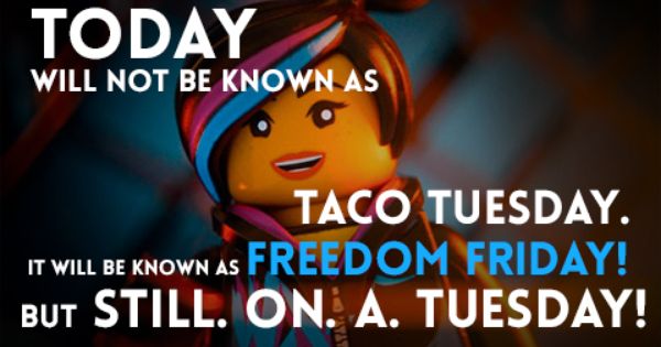 Template meme Lego Movie Freedom Friday meme