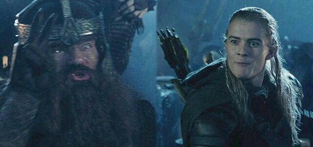 Plantilla de meme Legolas Gimli competition