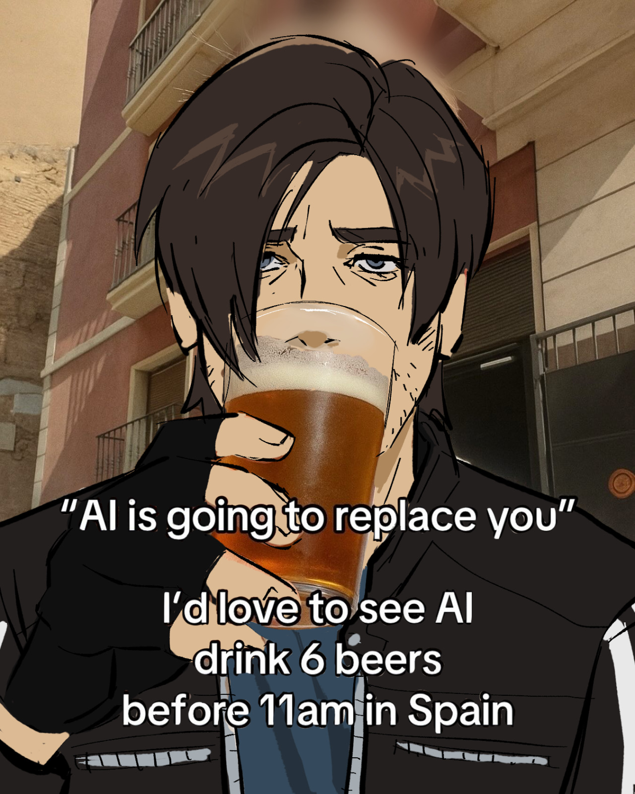 Plantilla de meme Leon S. Kennedy's rampant alcoholism