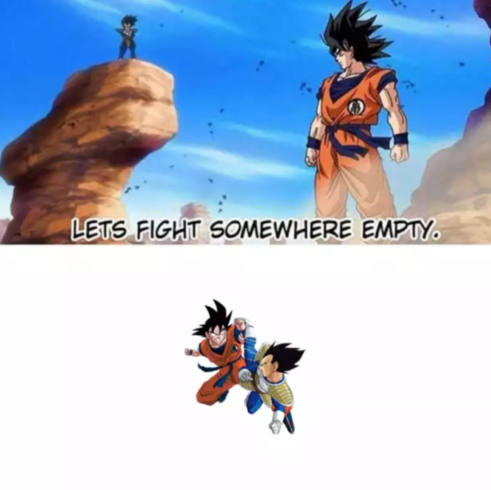 Plantilla de meme Let's fight somewhere empty.