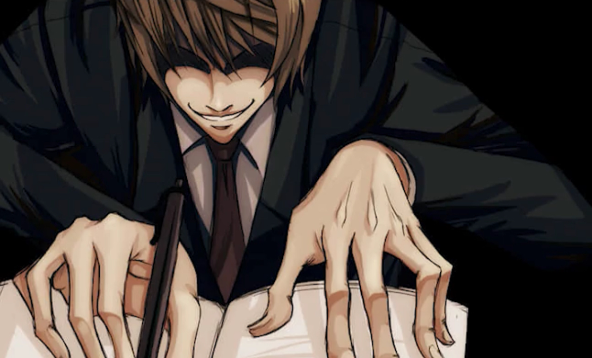 Plantilla de meme Light Yagami writing in death note