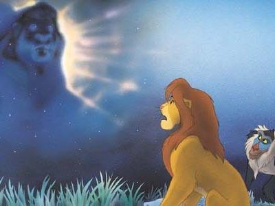 Template meme Lion King Mufasa in the sky