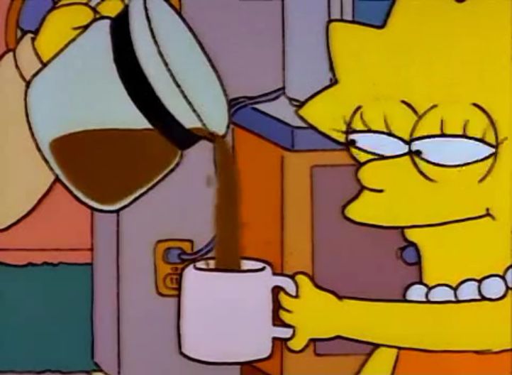 Template meme Lisa Simpson Coffee That x shit