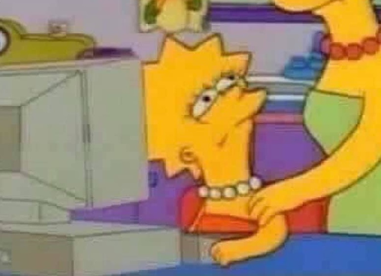 Plantilla de meme Lisa Simpson Computer