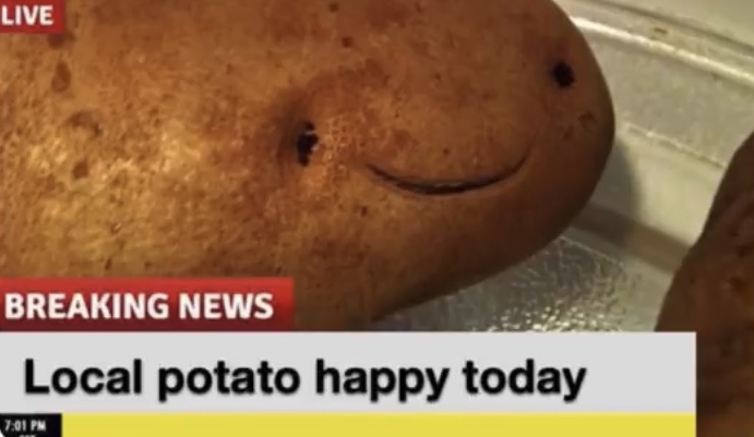 Local Potato happy today meme template