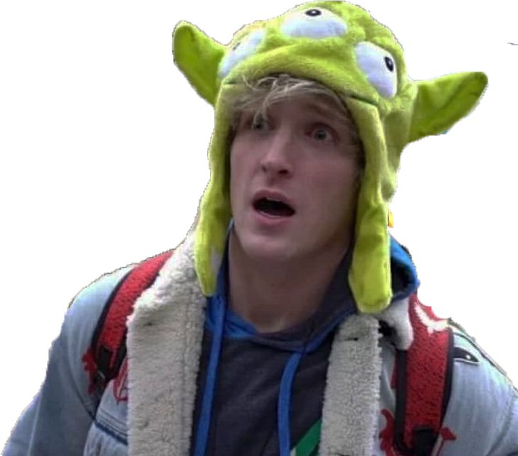 Template meme Logan Paul Alien Hat