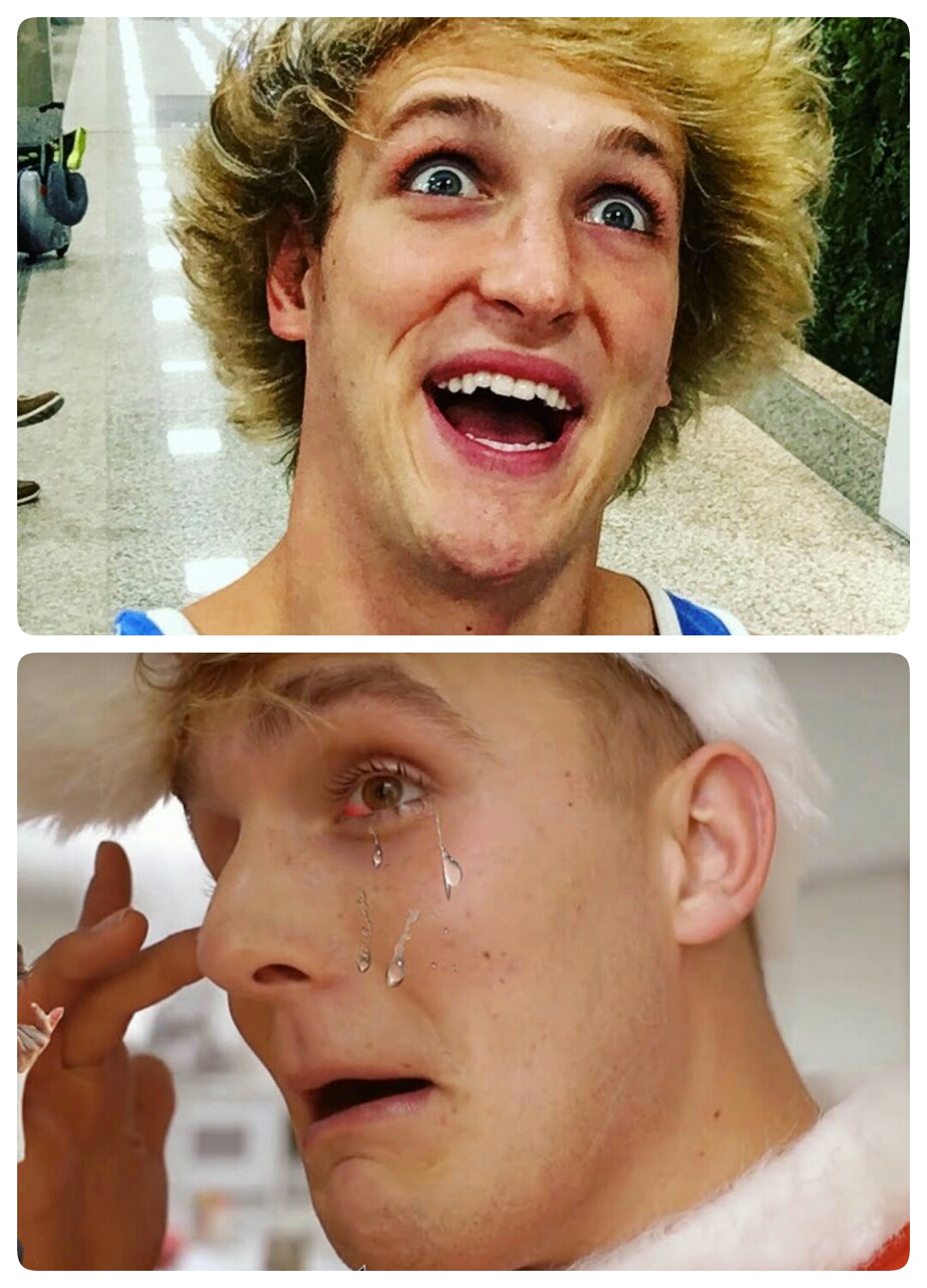 Plantilla de meme Logan Paul, the internet broke me :(