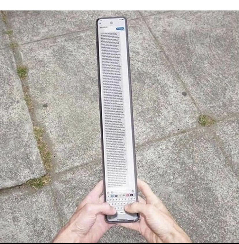 Plantilla de meme Long Text Message