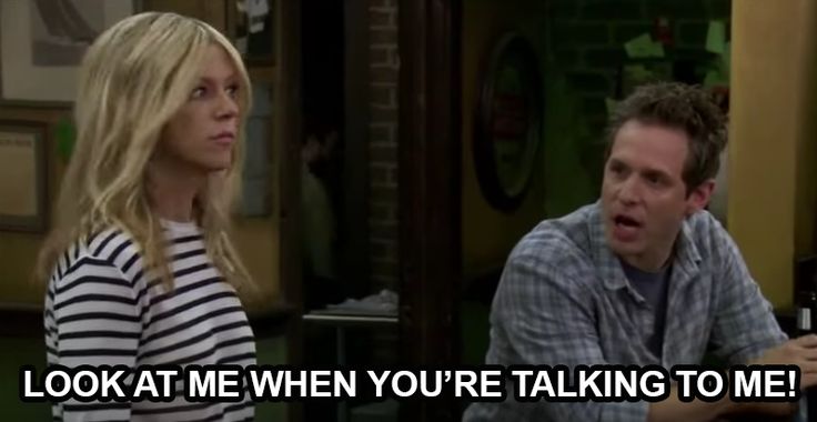 Plantilla de meme Look at me when you’re talking to me
