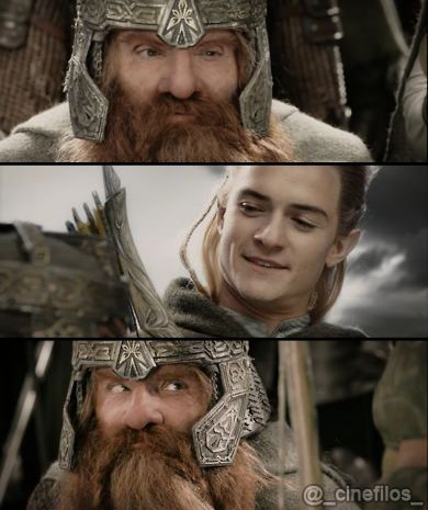 Template meme Lord of the rings Gimli & Legolas