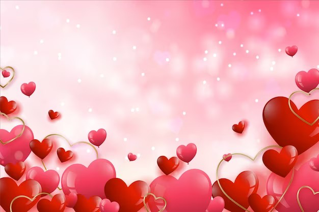 Template meme Lots of Hearts Background