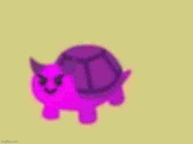 Plantilla de meme low quality devil turtle