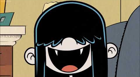 Lucy loud's fangs meme template