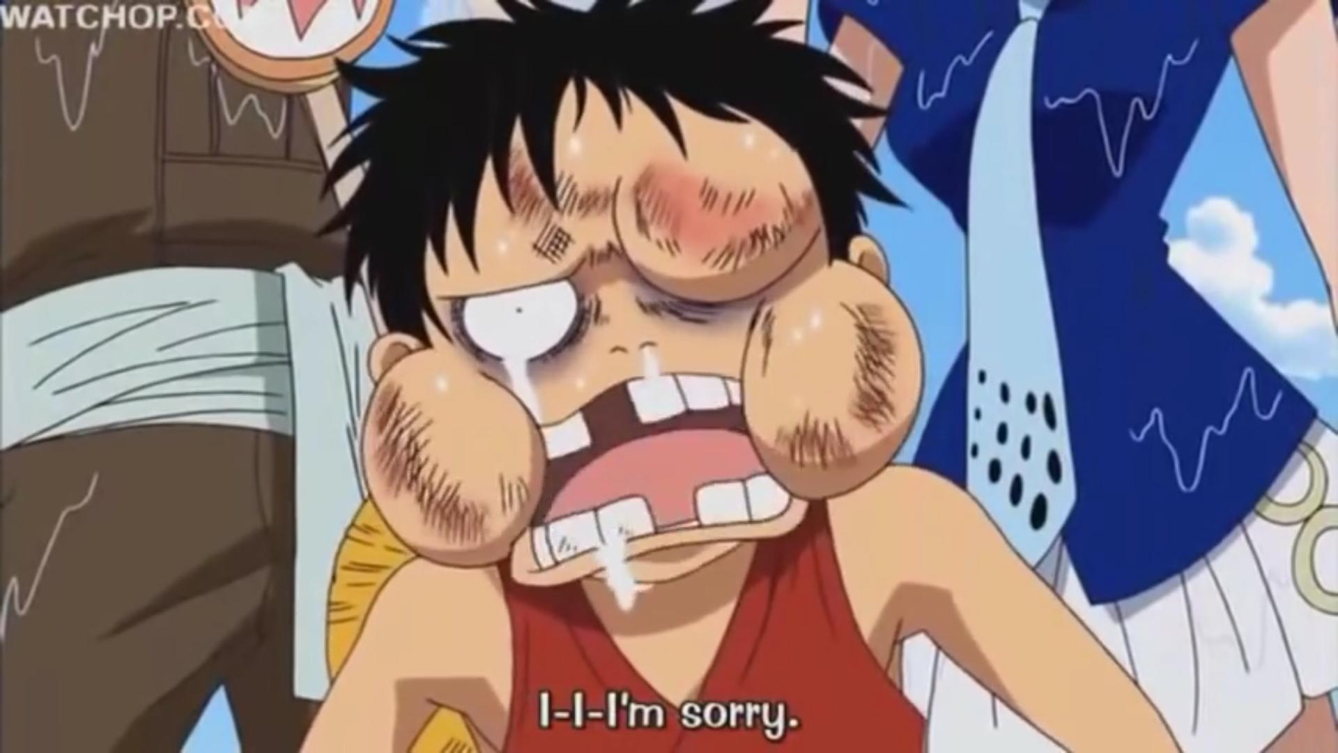 Plantilla de meme Luffy Beaten up