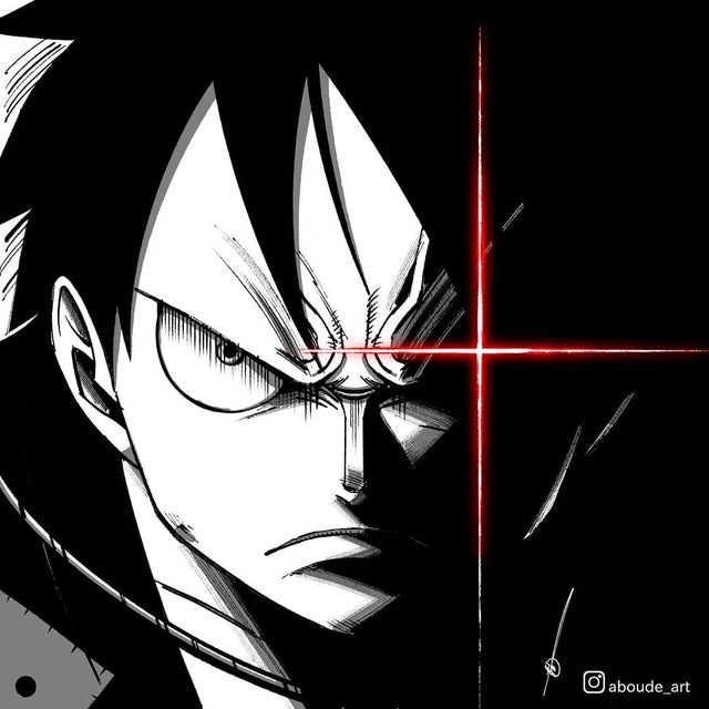 Plantilla de meme Luffy glare