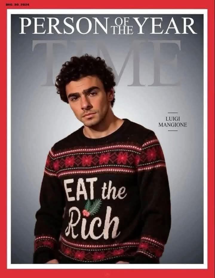 Template meme Luigi Mangione, Time's Person of the Year