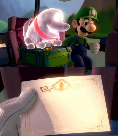 Plantilla de meme Luigi's Mansion 3 Intro Letter