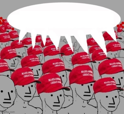 Plantilla de meme MAGA NPC redhats
