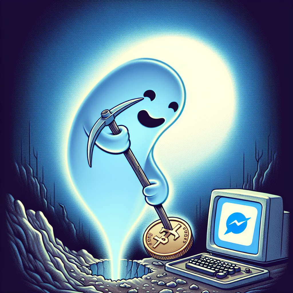 Template meme Make a meme of a ghost mining PRETON token on telegram