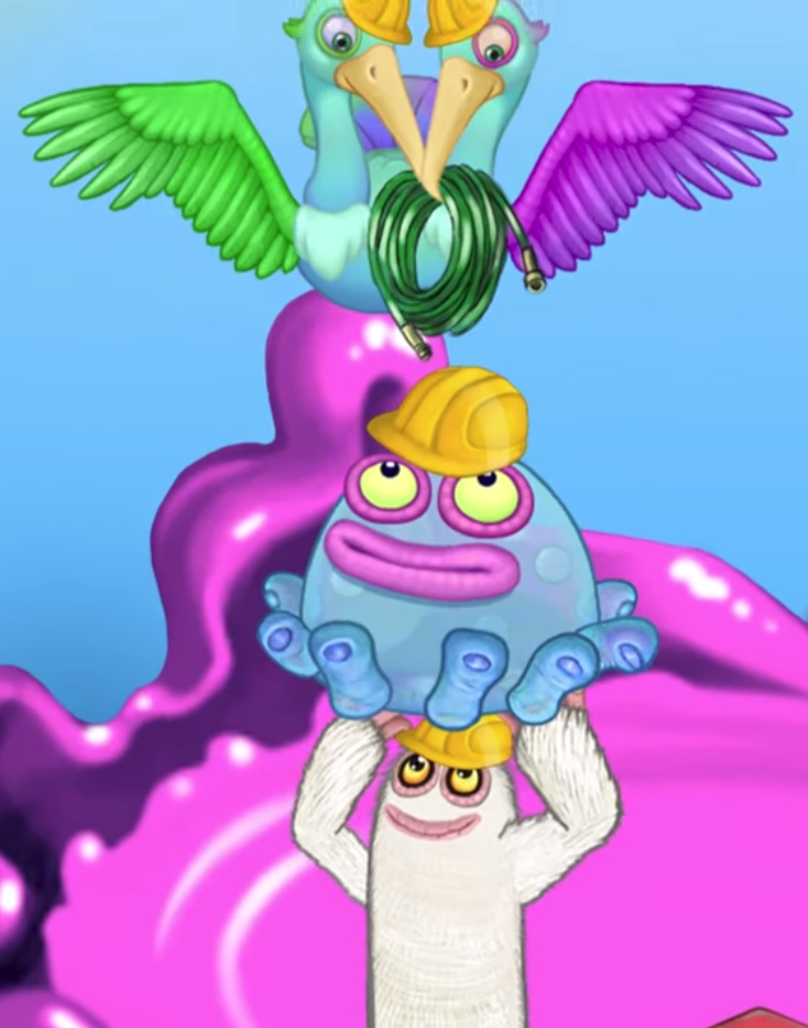 Mammott and Quibble helping Toe Jammer meme template