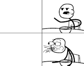 Plantilla de meme Man Spiting Out Cereal