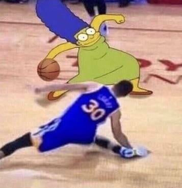 Plantilla de meme marge crosses stephen curry