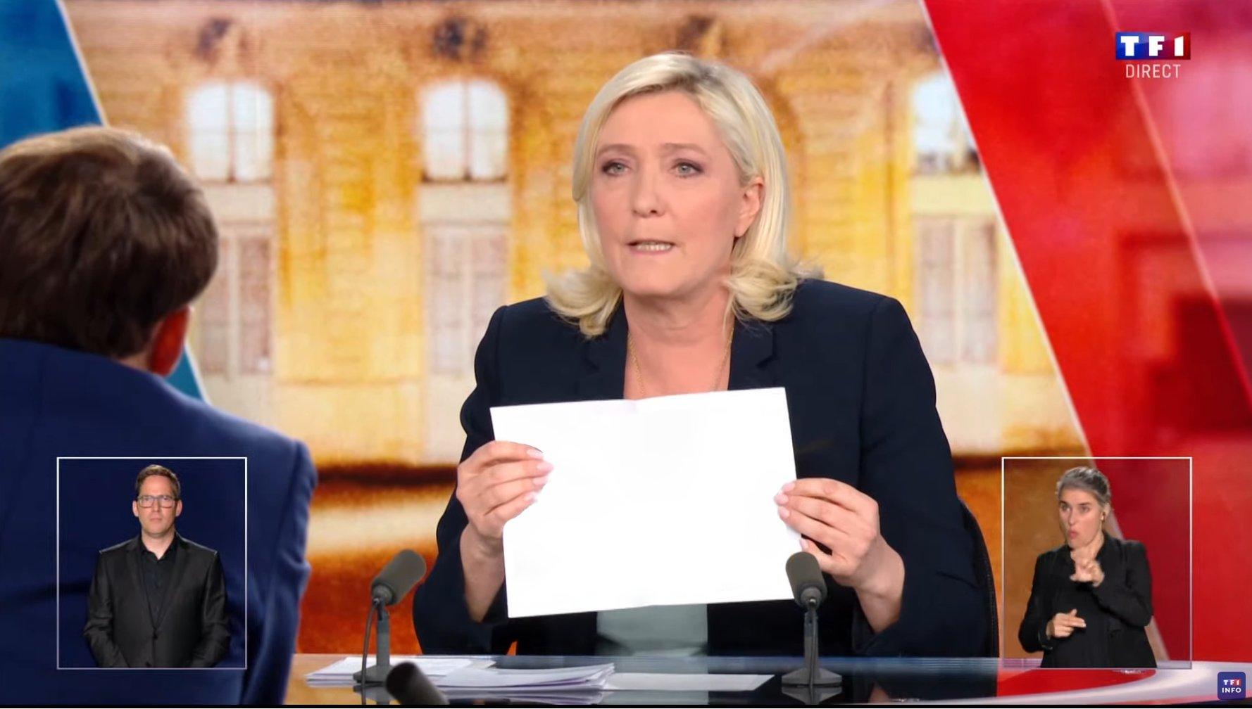 Template meme Marine Le Pen twitter