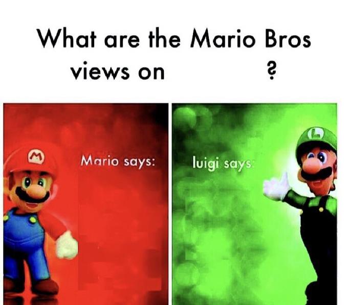 Plantilla de meme Mario Bros Views