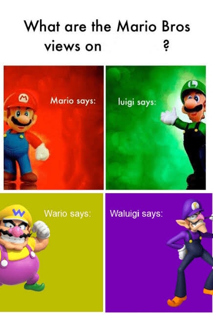 Plantilla de meme Mario Broz. Misc Views.