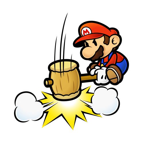 Plantilla de meme Mario Hammer Smash