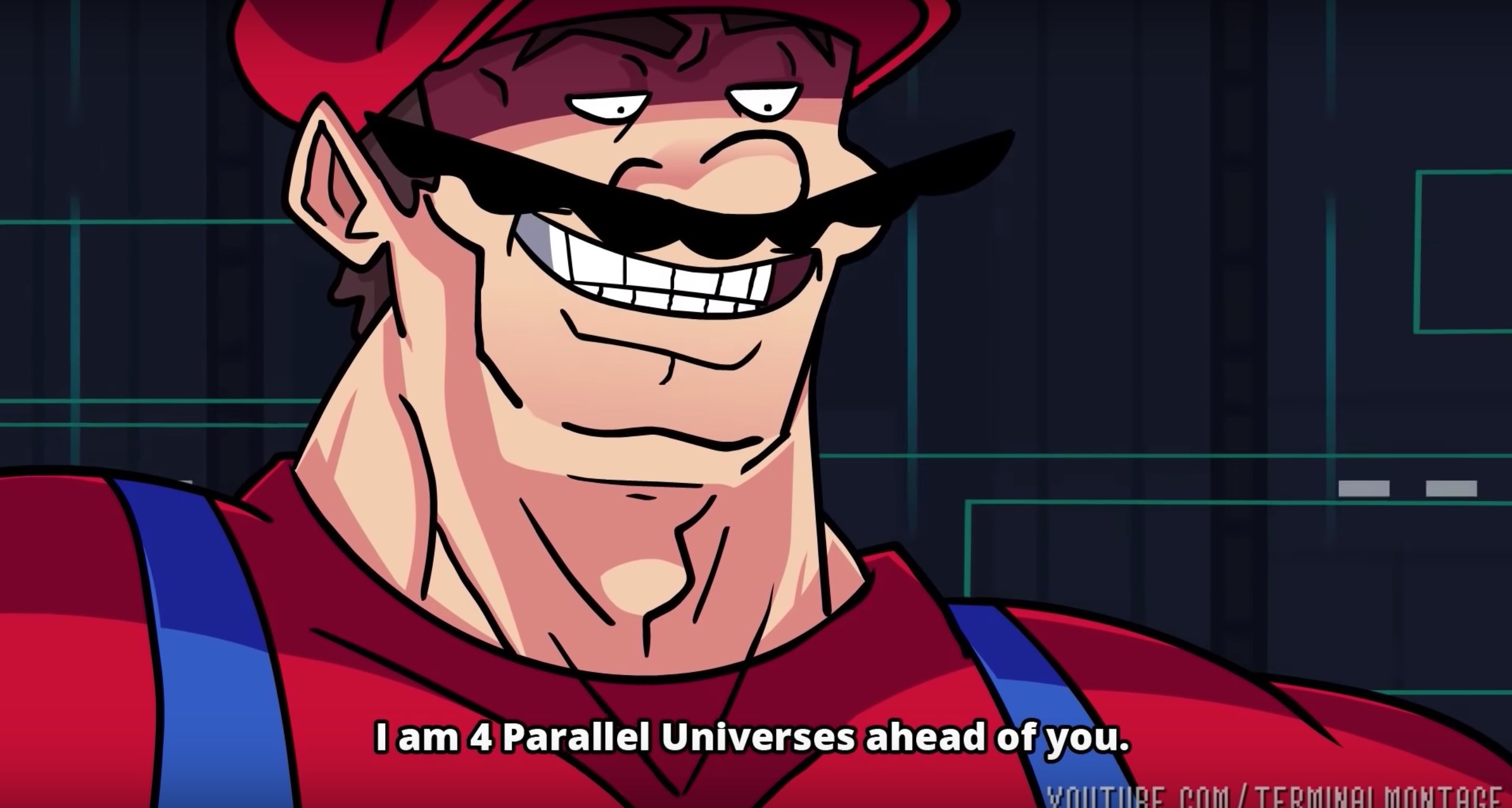 Plantilla de meme Mario I am four parallel universes ahead of you