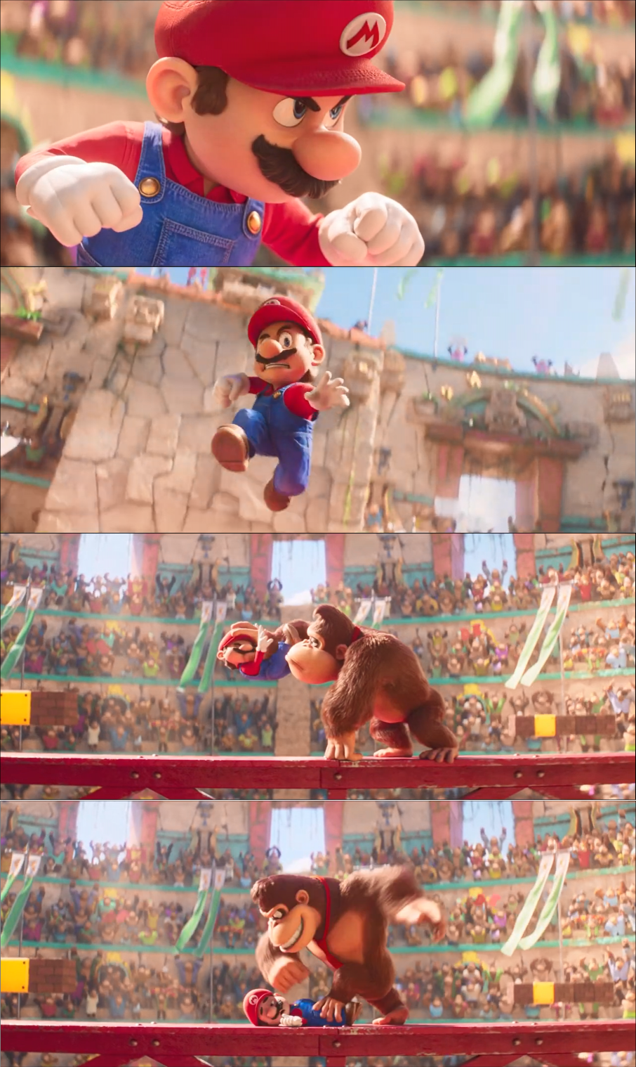 Template meme Mario pounded by Donkey Kong