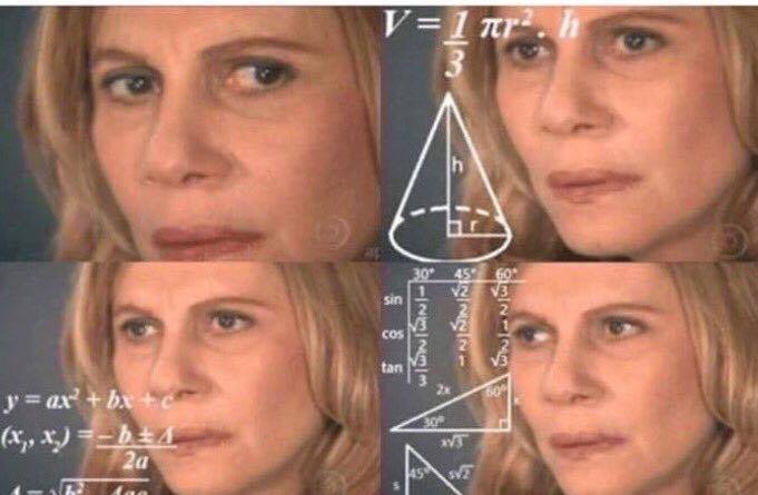 Plantilla de meme Math lady/Confused lady