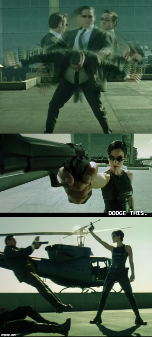 Plantilla de meme Matrix Dodge this