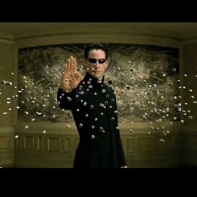 Plantilla de meme matrix neo bullets