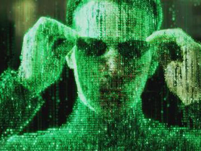 Plantilla de meme Matrix Neo Sunglasses Code Rain