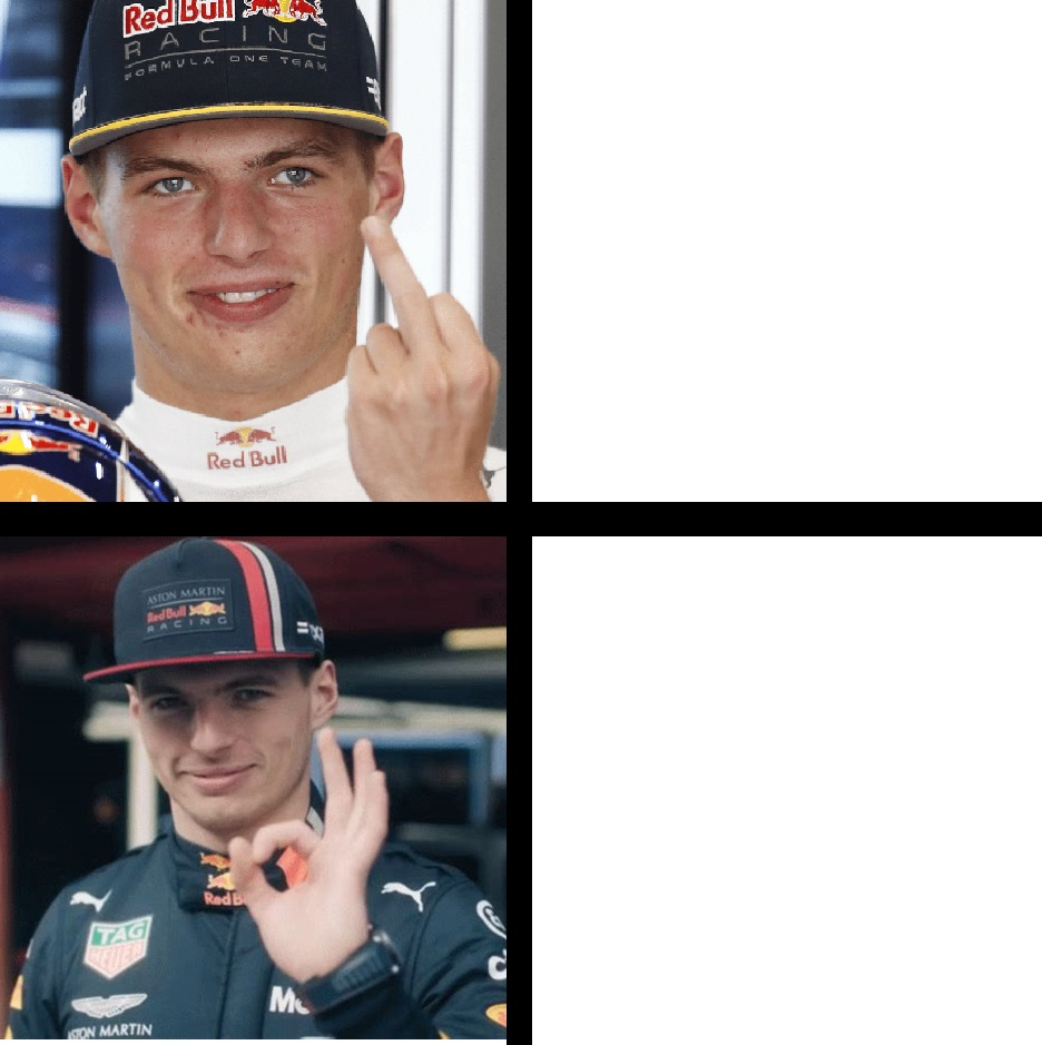 Plantilla de meme Max Verstappen Drake Meme