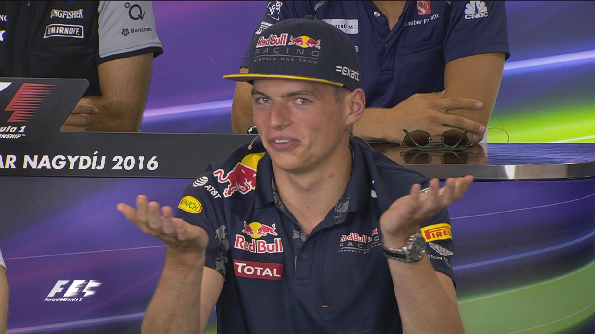 Plantilla de meme Max Verstappen F1 Hungary 2016 Thursday Press Conference
