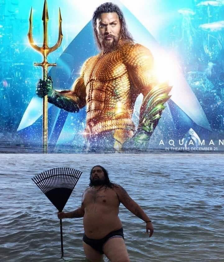 Plantilla de meme me vs reality - aquaman