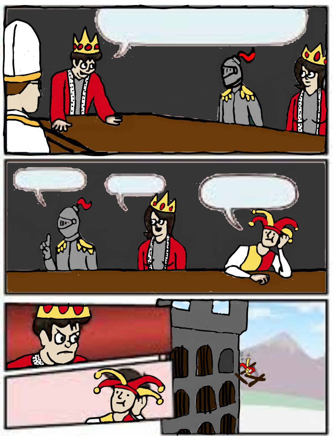Template meme Medieval Boardroom Suggestion