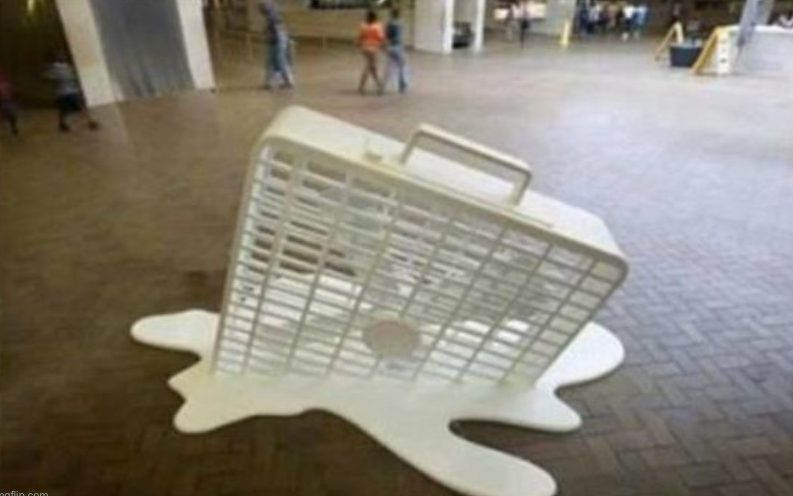 MELTING FAN, HOT WEATHER meme template