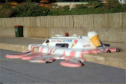 Plantilla de meme Melting Ice Cream Truck