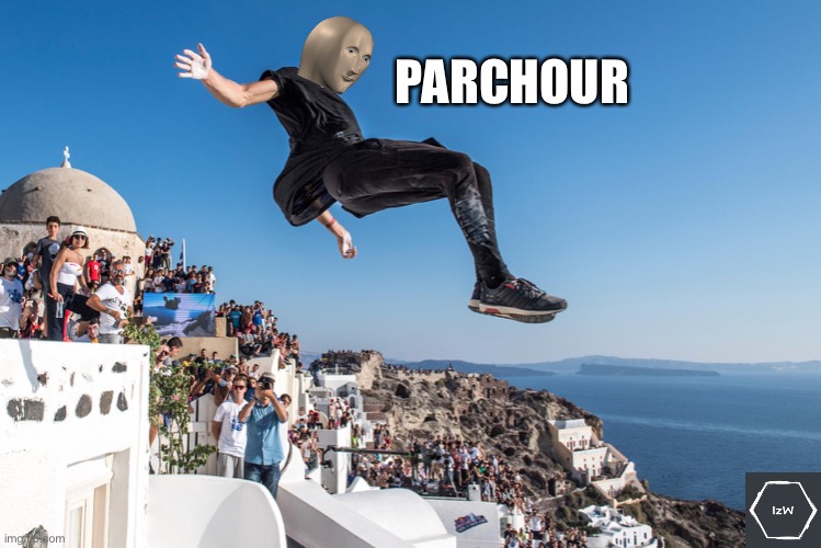 Template meme Meme Man’s Parkour