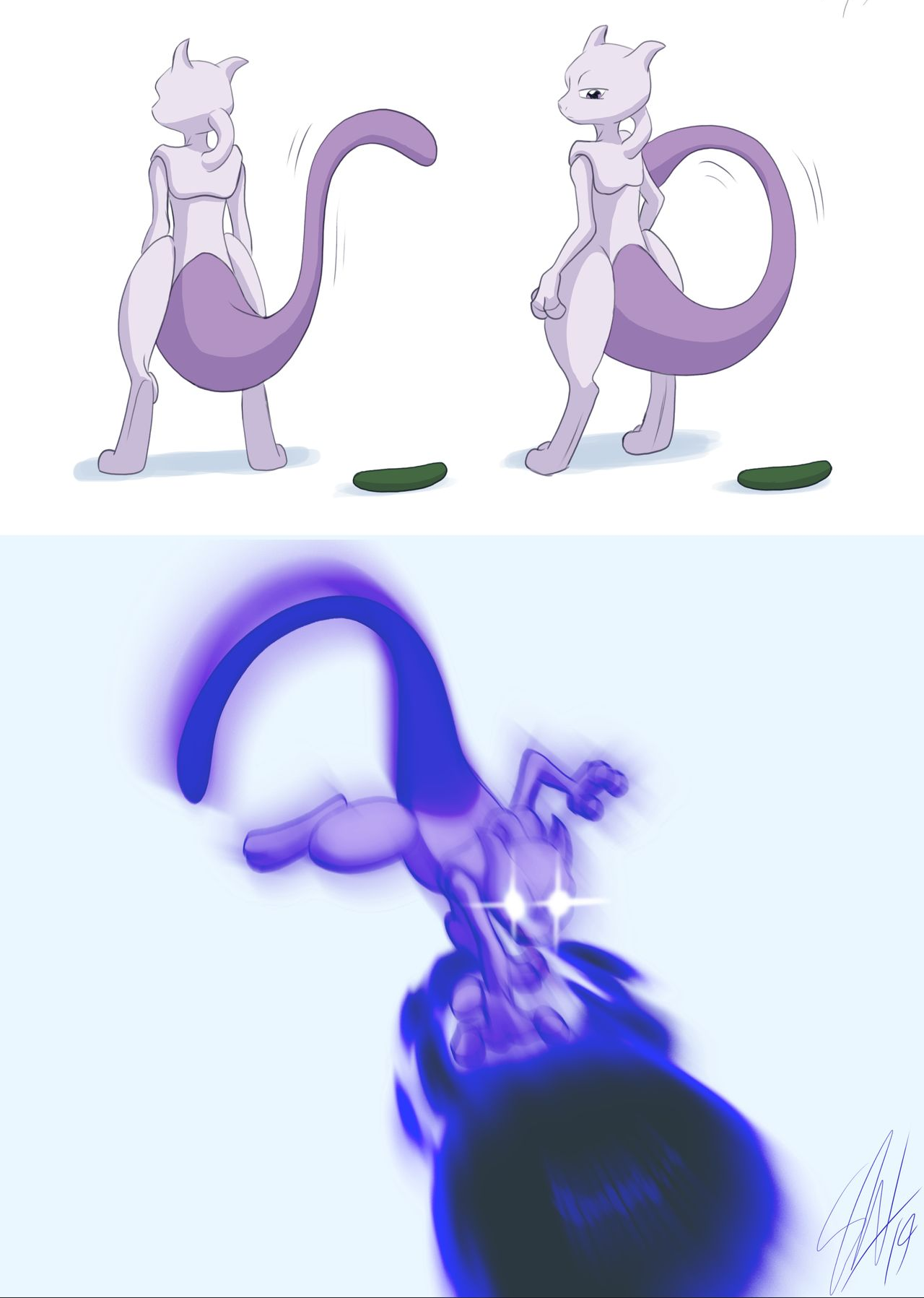 Plantilla de meme Mewtwo assault
