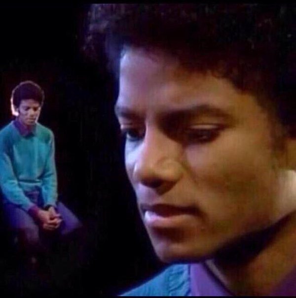 Plantilla de meme Michael Jackson Thinking