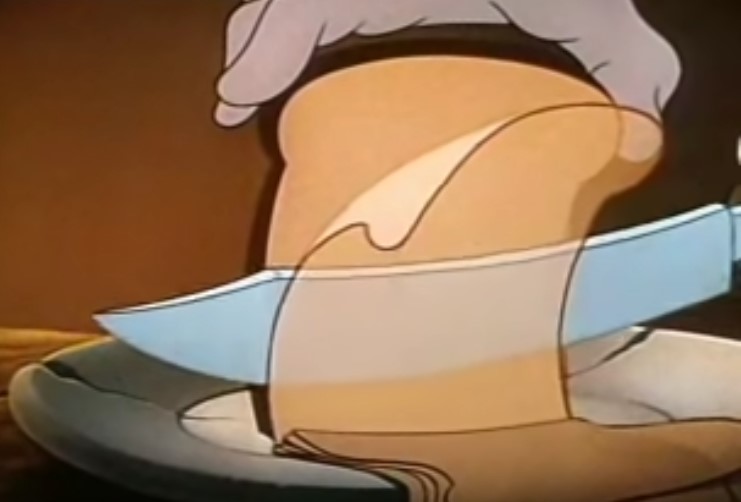 Plantilla de meme Mickey Slicing Bread
